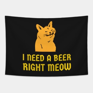 cat beer, cat drinking beer, beer cat, drinking cat, beer, cat, beer drinking gift, drinking animal Tapestry