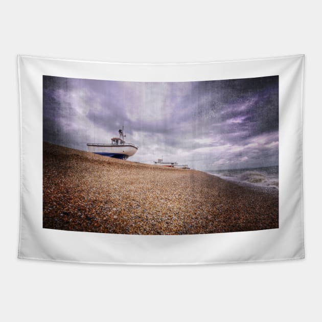 Fishing Boats at Dungeness Tapestry by Nigdaw