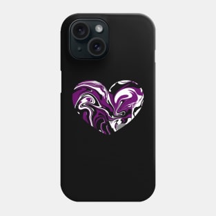 Asexual Pride Marble Heart Phone Case