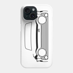 Triumph TR250 classic car outline graphic with stripes (black) Phone Case