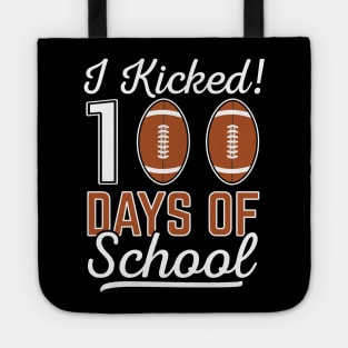 Happy 100th Day Of School Football Sport Gift Tote