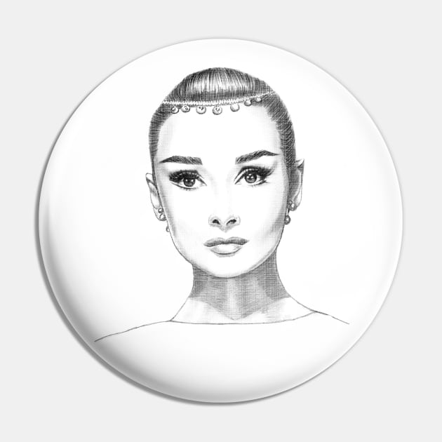 Audrey Hepburn Pin by Svetlana Pelin