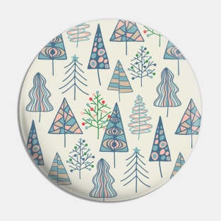 CHRISTMAS TREES Doodle Xmas Winter Hygge Holidays - UnBlink Studio by Jackie Tahara Pin