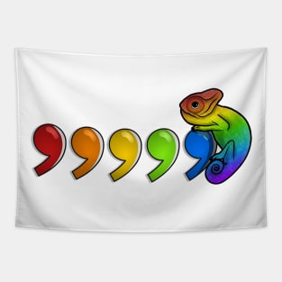 Comma Chameleon - rainbow Tapestry