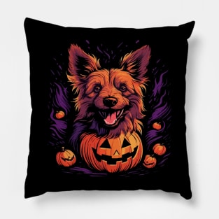 Australian Terrier Halloween Pillow