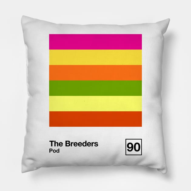 The Breeders / Minimalist Style Graphic Artwork Design Pillow by saudade