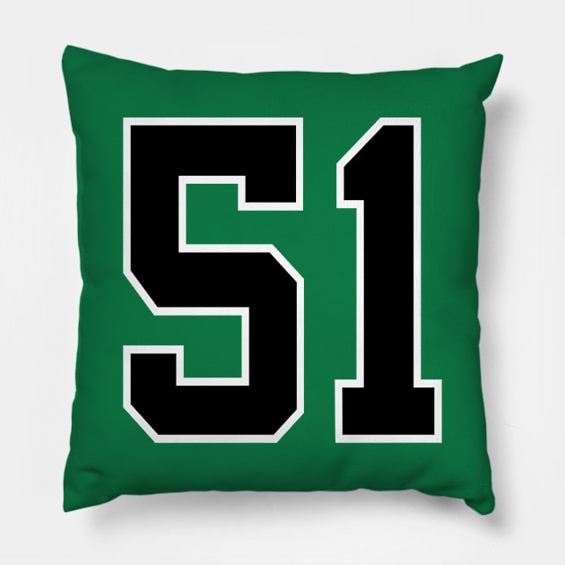 Number 51 Pillow by colorsplash