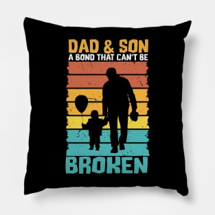 Dad And  Son- Vintage Fathers Day,  Grandpa Pillow