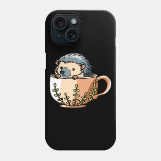 A cute hedgehog in a cup Phone Case