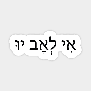 I Love You in Hebrew letters - אני אוהבת אותך Magnet