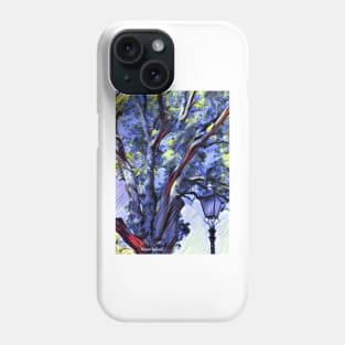 Abstract Tree and Light, Prints, Totes, Tees, Shirt, Skirt, Pillows, Duvet Cover, Wall Cover, Blue and Yellow Design, Shower Curtain Phone Case