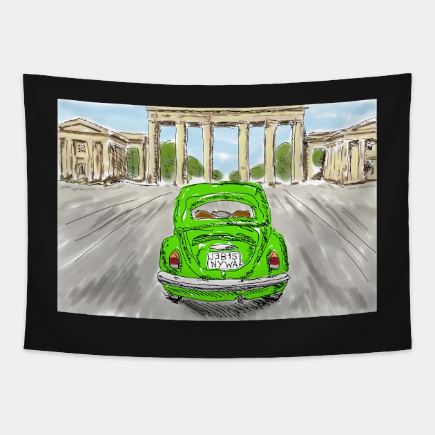 Classic car Tapestry by NYWA-ART-PROJECT