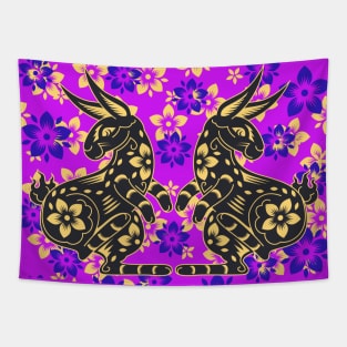 Dancing Bunnies Tapestry