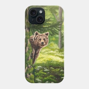 bear in enchanted woods Phone Case