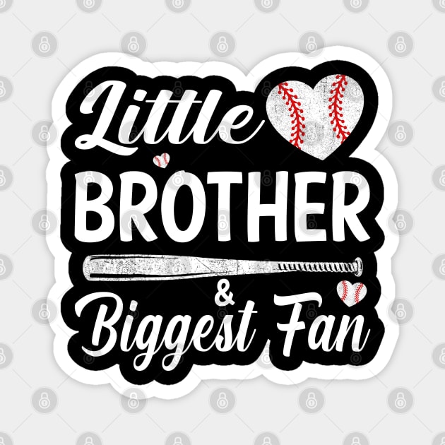 Little Brother Biggest Fan Baseball Magnet by eyelashget