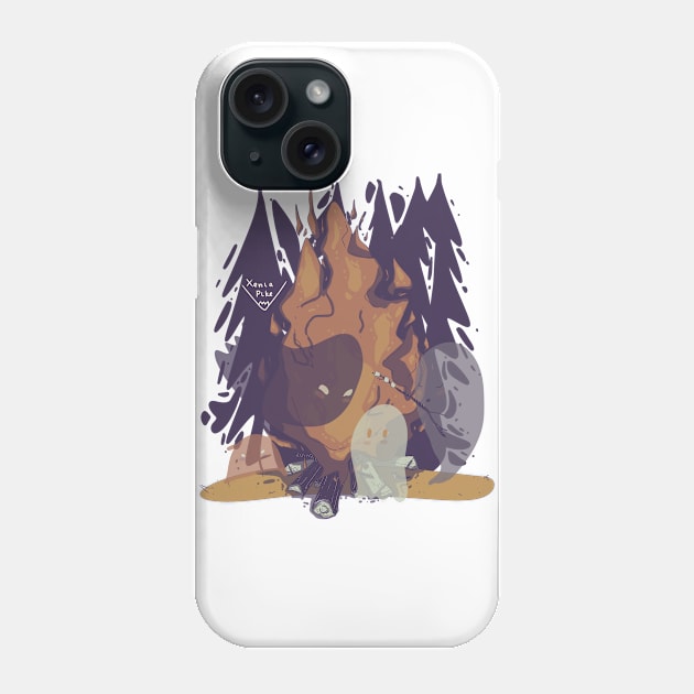 Spooky campfire Phone Case by Xenia_Pike