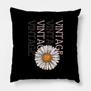 Daisies Retro Vintage Since Minimalist Positive Pillow