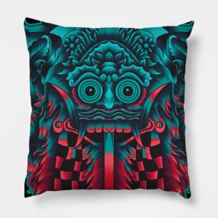 Barong Balinese with neon color Pillow