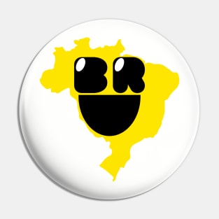 Brazil Happy Places and Faces - Brazil Smiling Face Brasil Pin