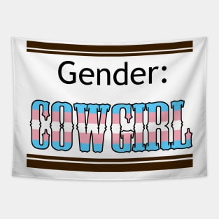 Gender: COWGIRL - Trans Colors Tapestry