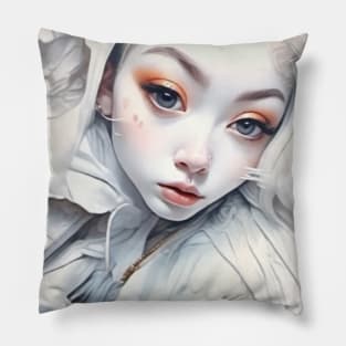 White Bunny Rabbit 2024 Pillow