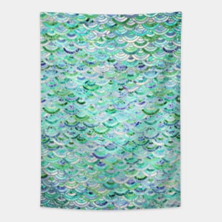 Marble Mosaic in Mint Quartz and Jade Tapestry