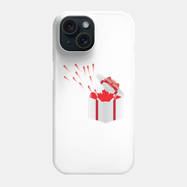 Canada Red and White party - Maple leaf, Balloons and fireworks Phone Case by sigdesign