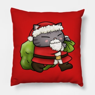 Christmas Santa Claus Cat Pillow