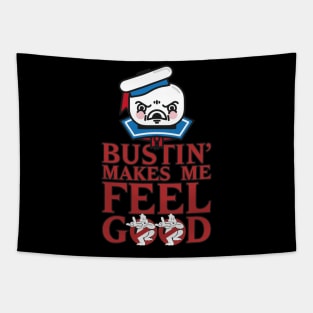 Bustin' Makes Me Feel Good Angry Face Tapestry
