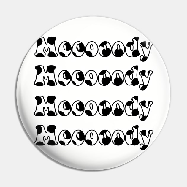 Moody Cow Pin by Slletterings