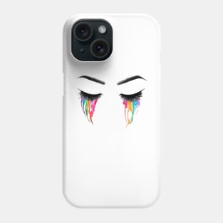 Rainbow Eyes, Closed Eyes Phone Case