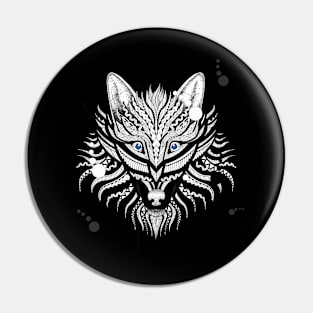 Geometric Wolf Pin