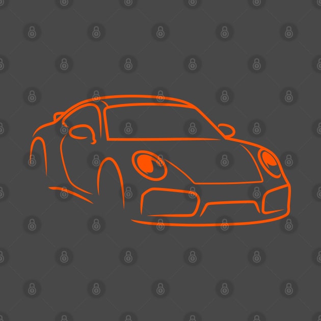 911 car sport racing race orange by creative.z