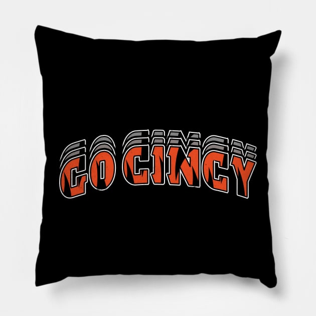 cincinnati cincy (variant) Pillow by SmithyJ88