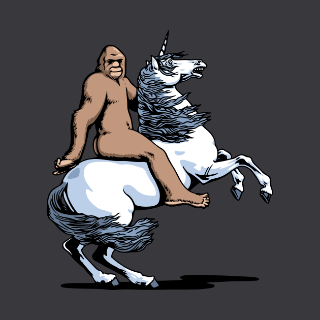 Bigfoot Riding A Unicorn by kbilltv
