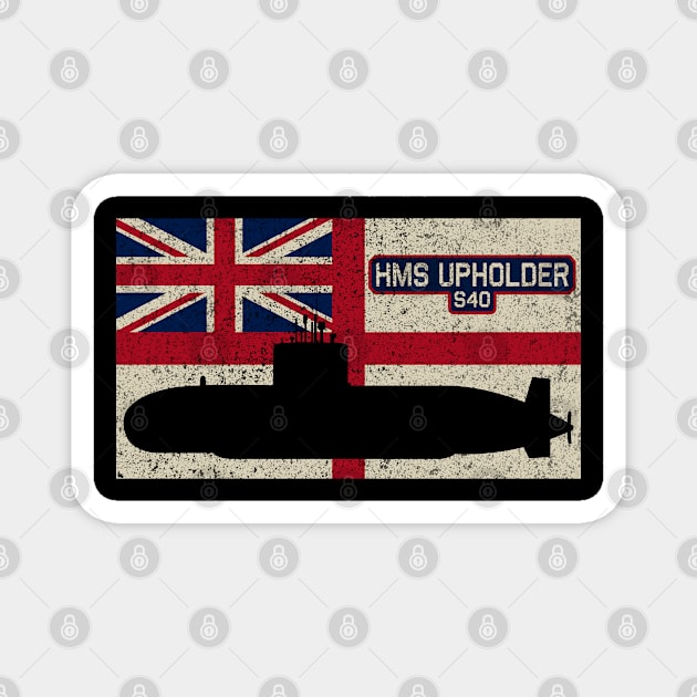 HMS Upholder S40 Diesel-electric Hunter-killer Submarine Vintage British Royal Navy Flag Gift Magnet by Battlefields