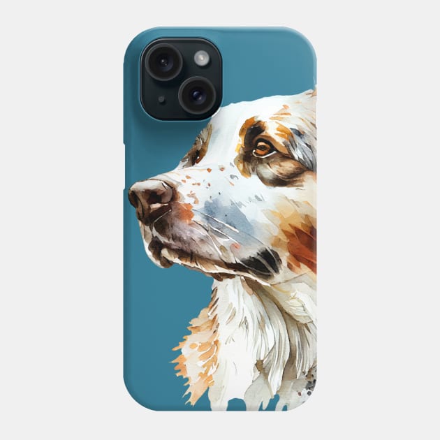 Border Collie Dog Watercolor Painting Phone Case by KOTOdesign