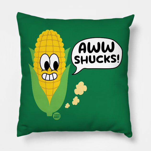 shucks Pillow by toddgoldmanart