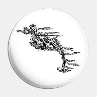 Seahorse Skeleton Pin