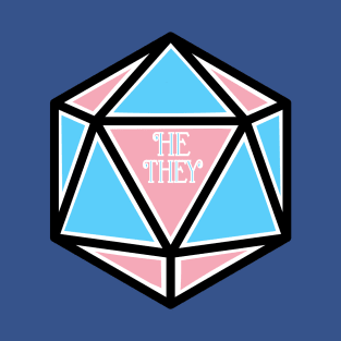 Trans Pronoun Pride D20 He / They T-Shirt