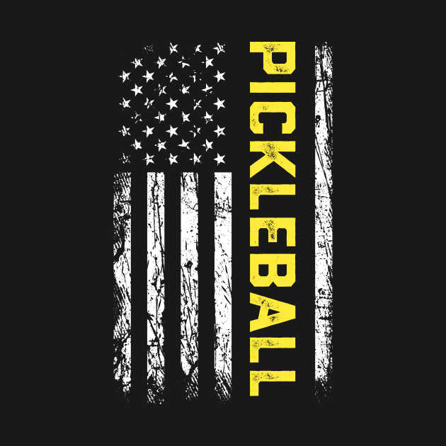 Pickleball American Flag Patriotic USA Flag by ChrifBouglas