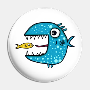 blue predatory fish Pin