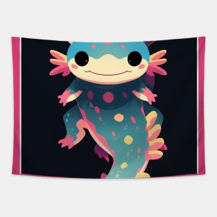 Cute Axolotl Anime Art Design | Cute Animals | Axolotl Hentaii Chibi Kawaii Design Tapestry