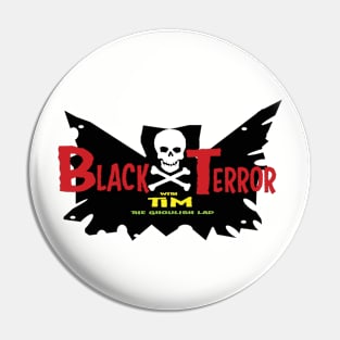 Black Terror with Tim the Ghoulish Lad Logo Pin