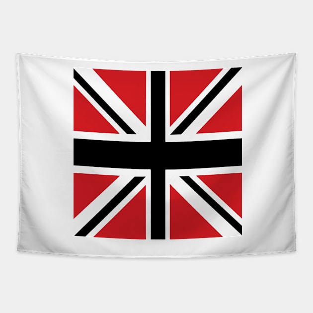 Manchester Red White Black Union Jack Flag Tapestry by Culture-Factory