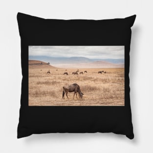 Wildebeest (Ngorogoro Crater) #2 Pillow