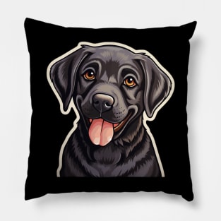 Cute Black Labrador Dog - Dogs Chocolate Labradors Pillow