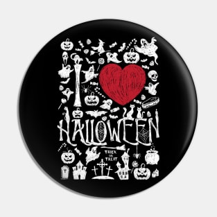 I love Halloween Pin