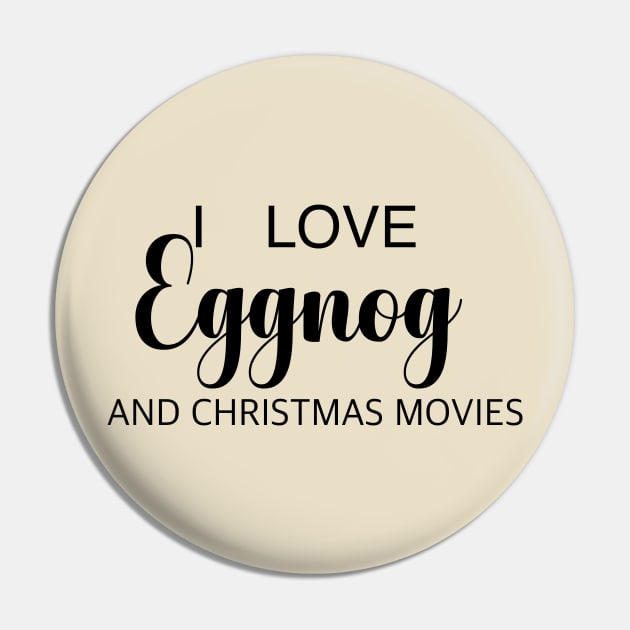 Eggnog and Christmas Movies Pin by Hallmarkies Podcast Store