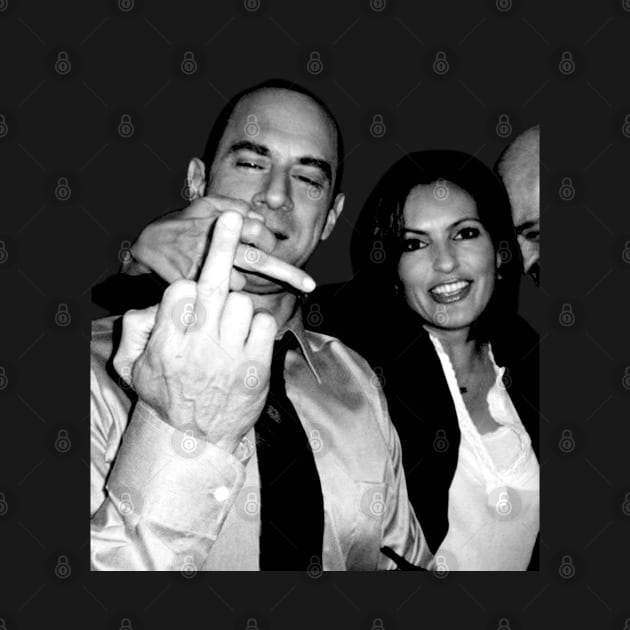 Vintage Elliot Stabler And Olivia Benson Middle Finger by ADODARNGH